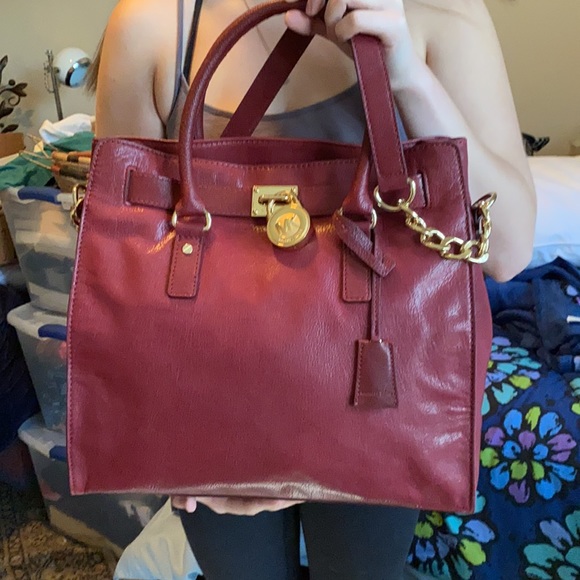 NWT Michael Kors Hamilton Large in Claret - Picture 12 of 12